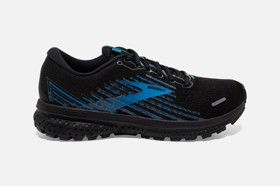 Brooks Men's Ghost 13 GTX Road Running Shoes Black/Grey/Blue ( ITNXQ3214 )